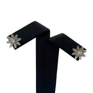 Vintage floral 0.34ct diamond stud earrings